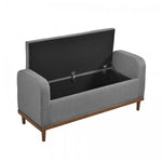 Elayne Ottoman Bench - Grey