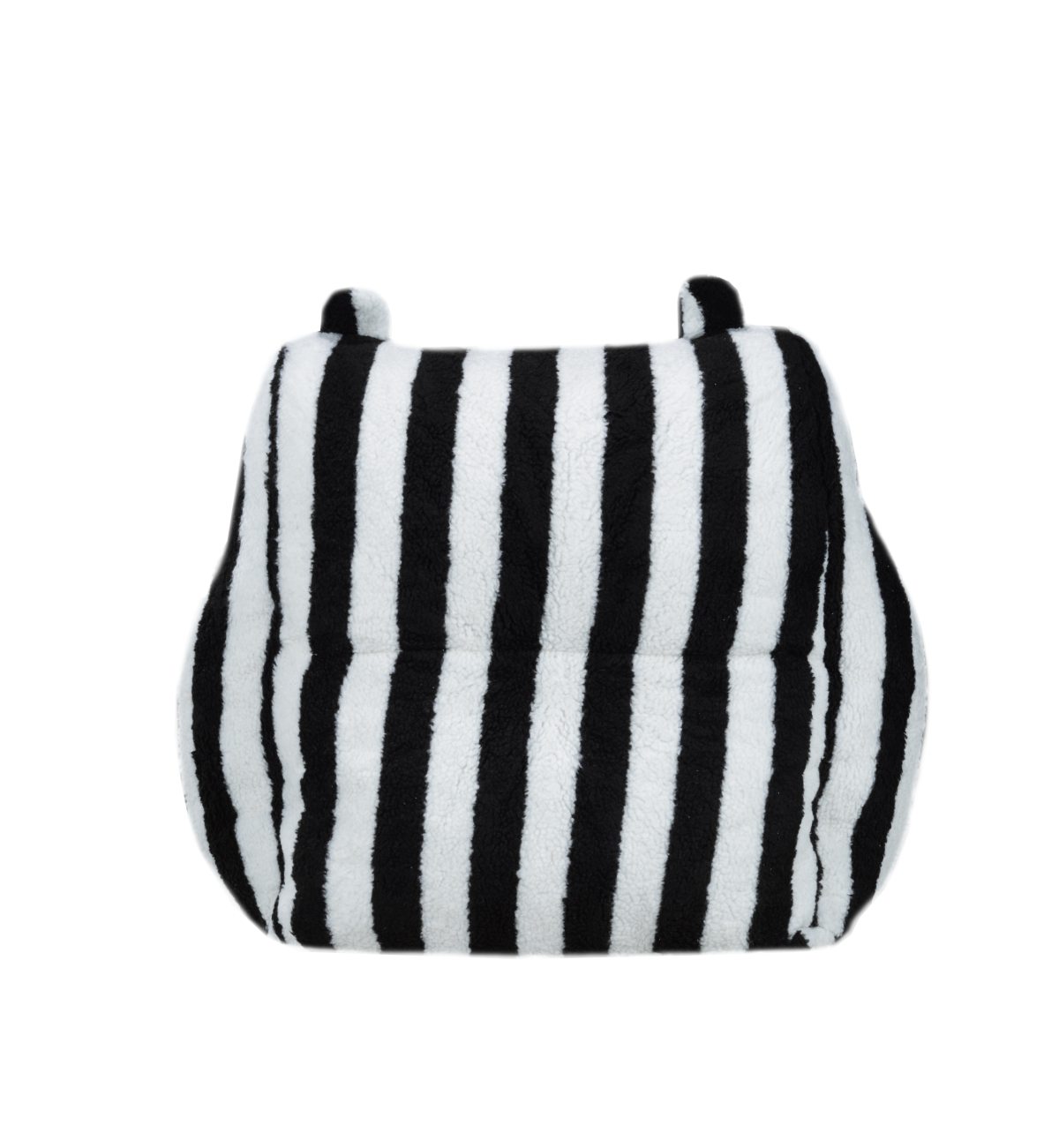Parker kids black and white striped foam chair back view