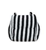 Parker kids black and white striped foam chair back view