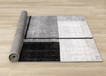 Elise Modern Geometric Area Rug - 8' X 11' - Grey/Black/White