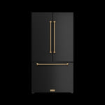 Thor Kitchen - Gordon Ramsay Collection 36" 20.3 Cu. Ft. Matte Black Counter-Depth French Door Refrigerator with Ice Maker - RF3621CTD00-BRZ