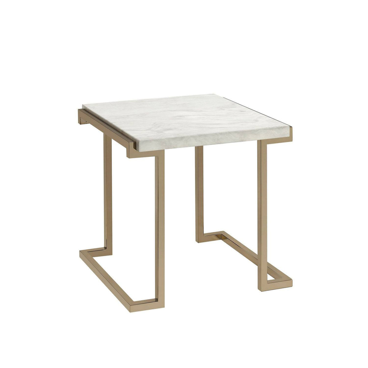 Allhallows Marble Look End Table