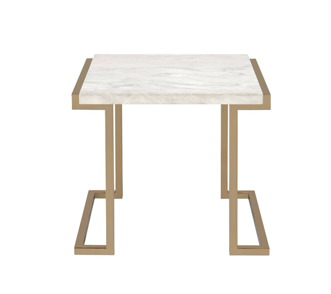 Allhallows Marble Look End Table