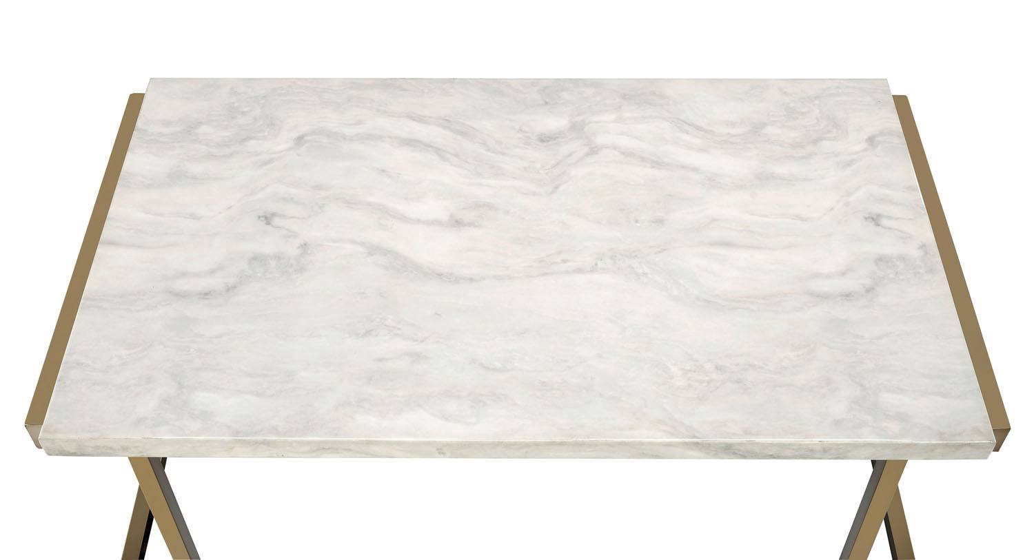 Allhallows Marble Look End Table
