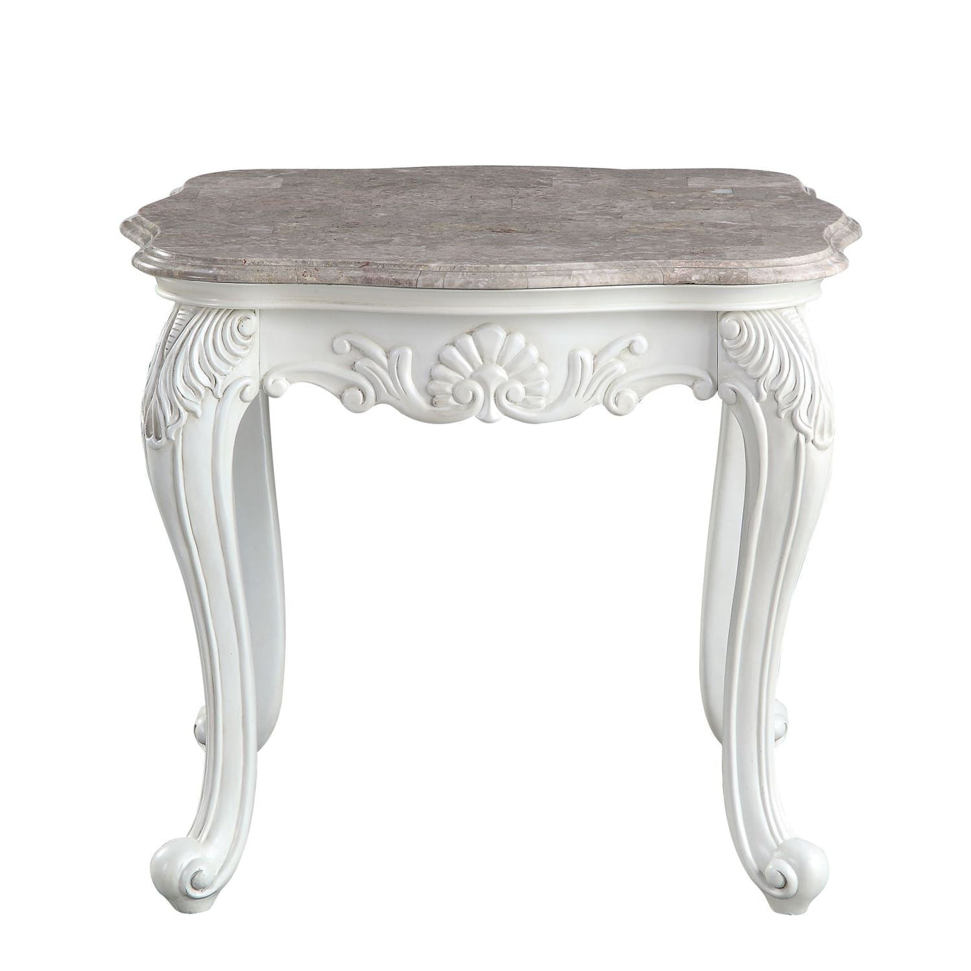 Uppsala Marble End Table - White
