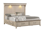 Bungalow 3-Piece King Storage Bed - Brown, Light Grey