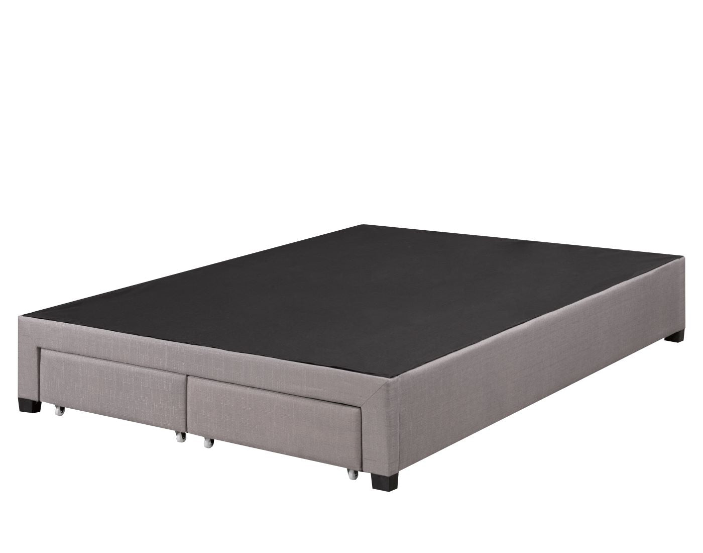 Brent King Platform Bed Base With Drawer - Grey