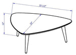 Aketi Triangular Coffee Table - Off White