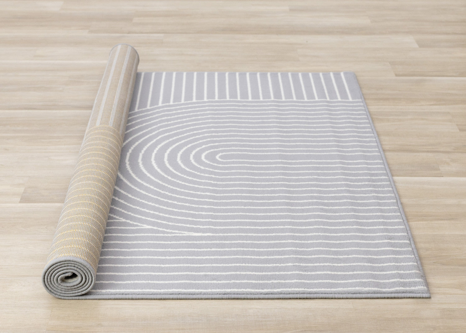 Functional Modern Arches Area Rug - 5' X 8' - Grey/White