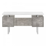 Loura Desk - White/Concrete Grey