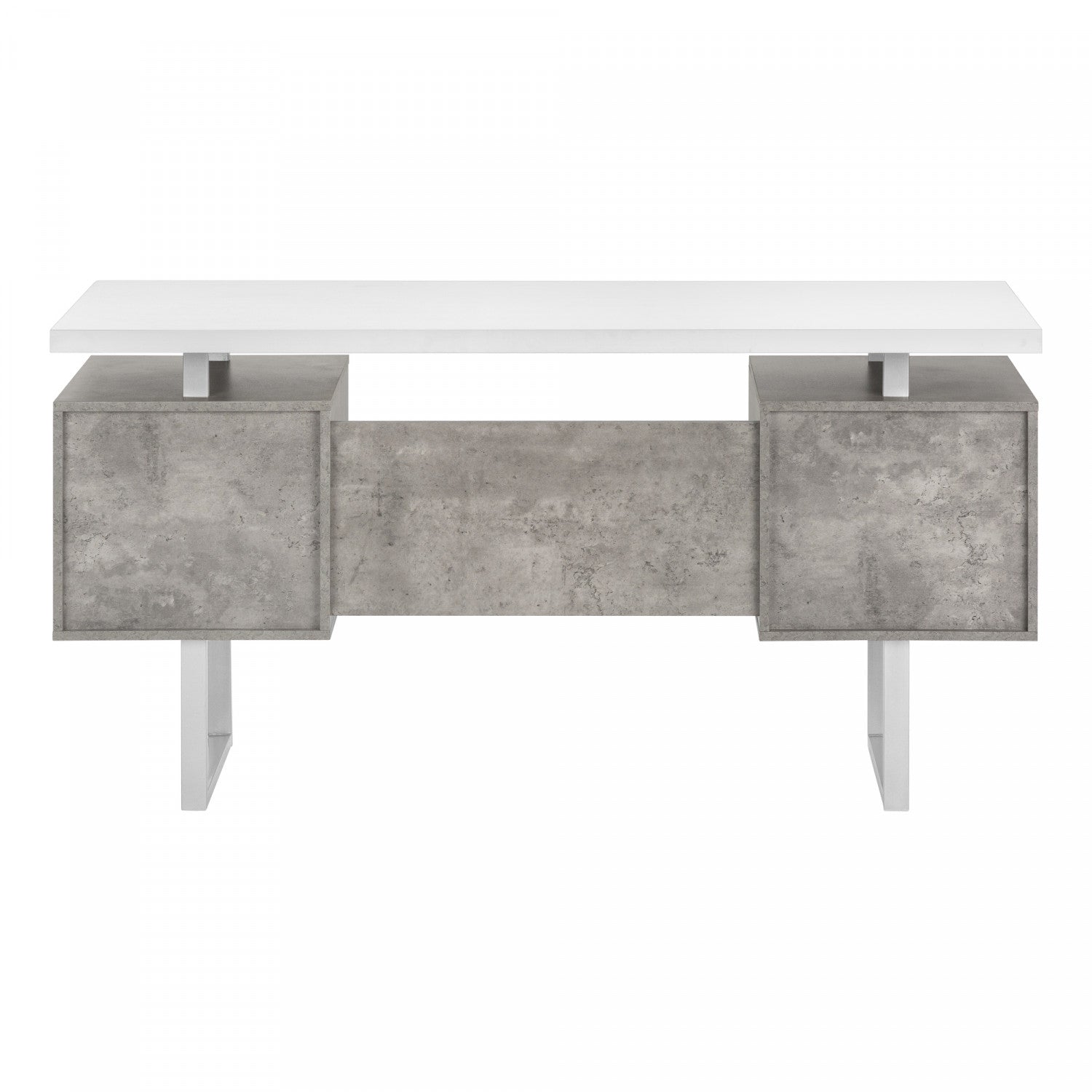 Loura Desk - White/Concrete Grey