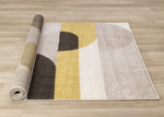 Maui Contemporary Geometric Area Rug - 5' X 8' - Cream/Yellow