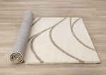 Palace Modern Curves Area Rug - 8' X 11' - Cream/Taupe