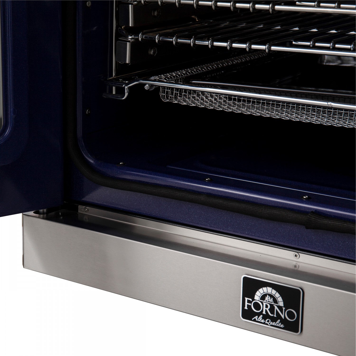 Forno Gallico Stainless Steel 30" French Door Electric Wall Oven with True Convection and Air Fry (3.68 Cu. Ft.) - FBOEL1371-30
