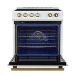 Forno Leonardo White Slide-in Induction Range (5.0 Cu. Ft.) - FFSIN0982-30WHT