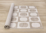 Logan Contemporary Modern Area Rug - 5' X 8' - Beige/Cream