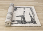 Marquee Modern Abstract Area Rug - 5' X 8' - Cream/Black