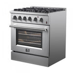 Forno Marco 30" Stainless Steel Dual Fuel Range with True Convection (4.32 Cu. Ft.) - FFSGS6197-30