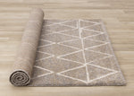 Halle Casual Contemporary Trellis Area Rug - 8' X 11' - Greige/Cream