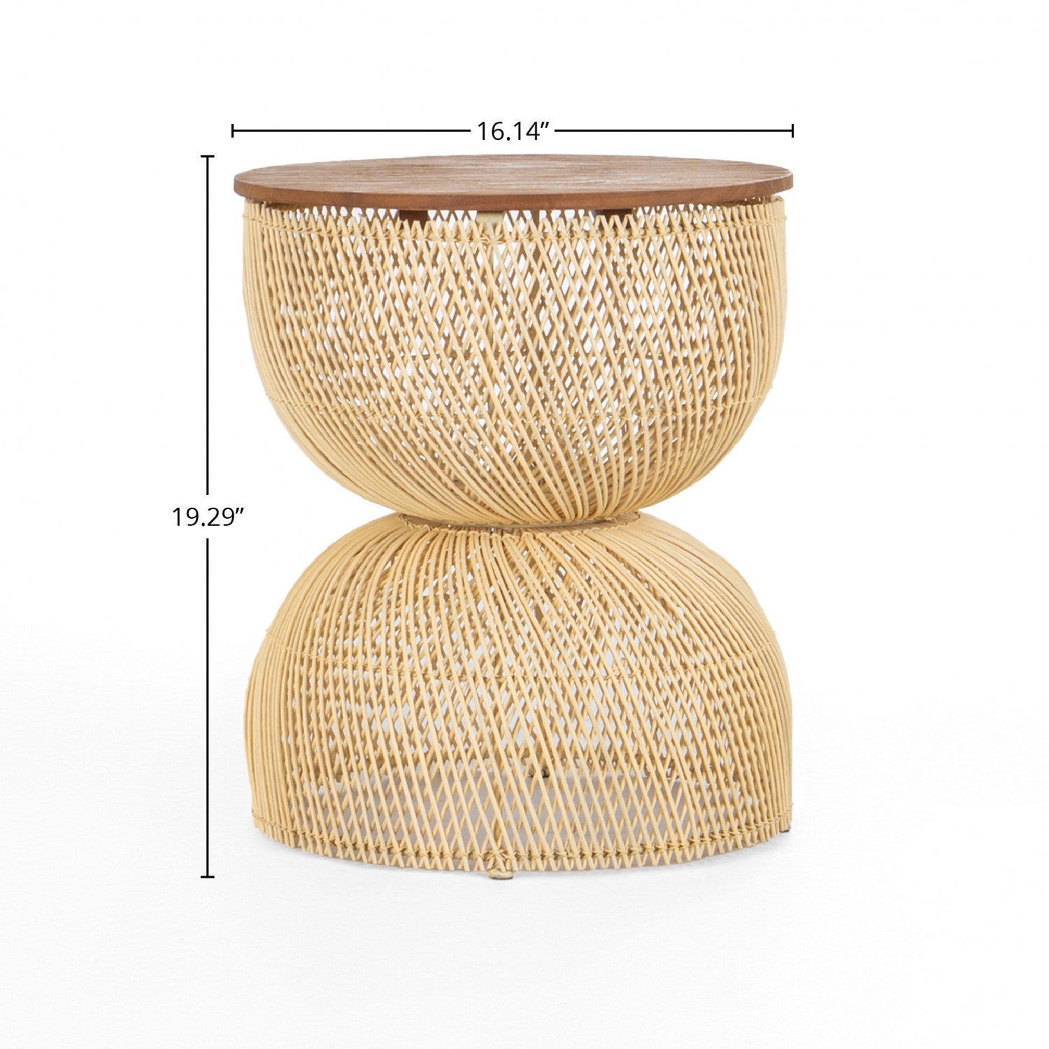 Bayan Wave Side Table - Natural