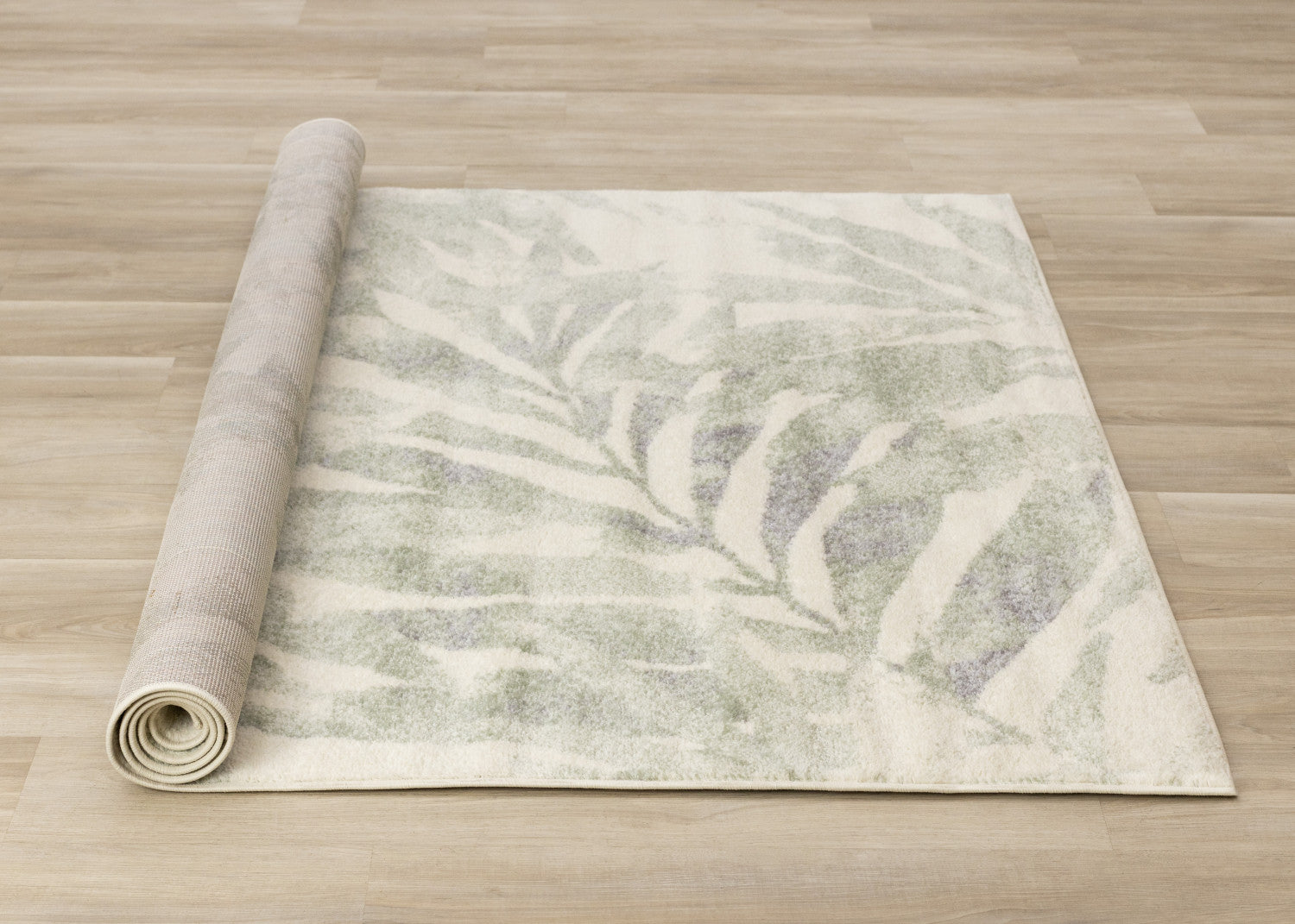 Elise Contemporary Botanical Area Rug - 8' X 11' - Cream/Green