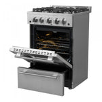 Forno Breno 24" Stainless Steel Freestanding Gas Range with Air Fry (2.3 Cu. Ft.) - FFSGS6290-24