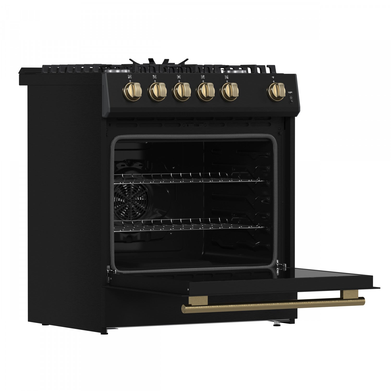 Forno Leonardo 30" Black Freestanding Gas Range (5.0 Cu. Ft.) - FFSGS1116-30BLK