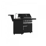 Forno All'Aperto Black Countertop Outdoor Kitchen with 62,600 BTU BBQ and Beverage Centre - FODKT2582BLK