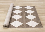 Logan Modern Diamonds Area Rug - 8' X 11' - Brown/Cream