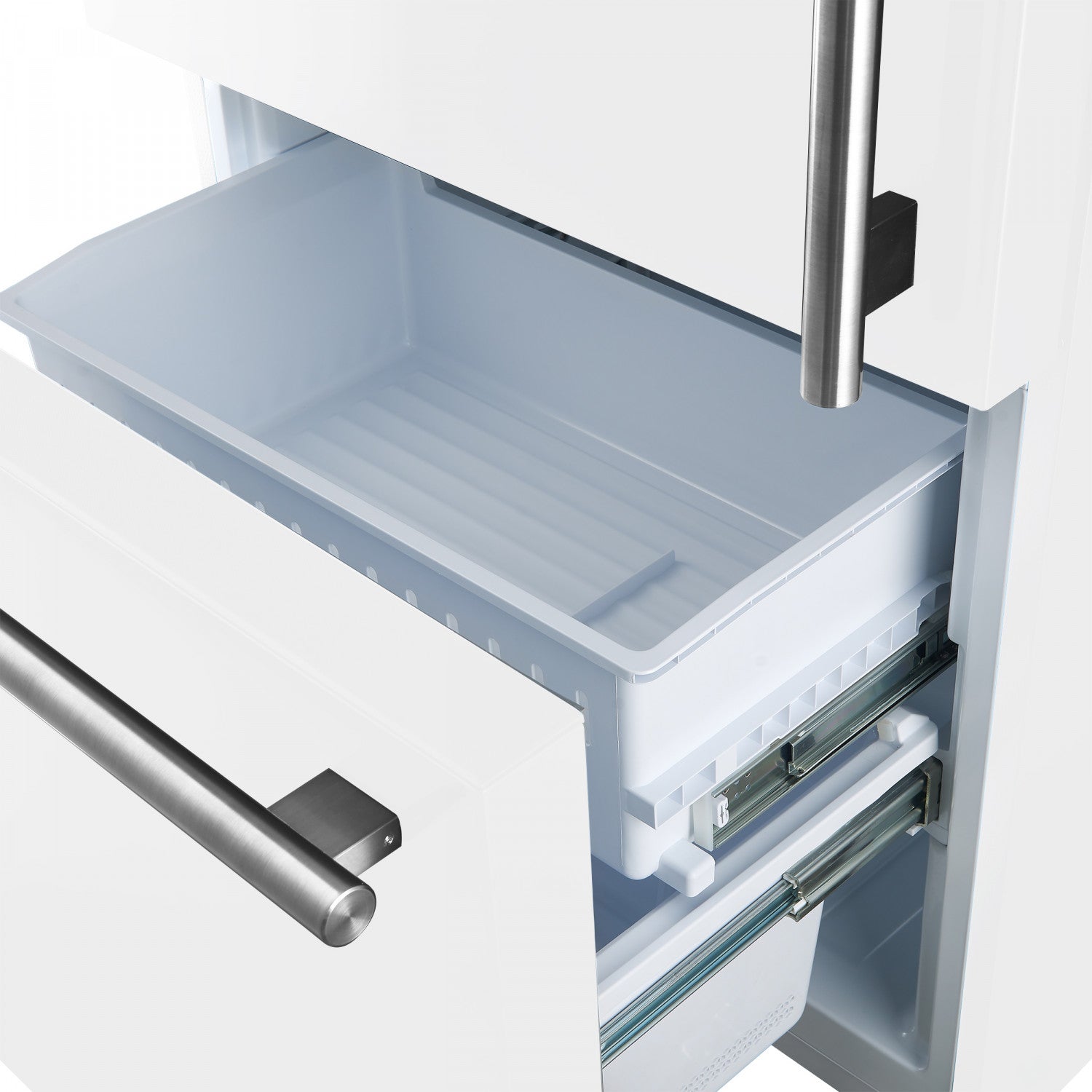 Forno Milano 62" White 2-piece Freestanding Dual Bottom Freezer Refrigerator (34.4 Cu. Ft.) - FFFFD1787-60WHT