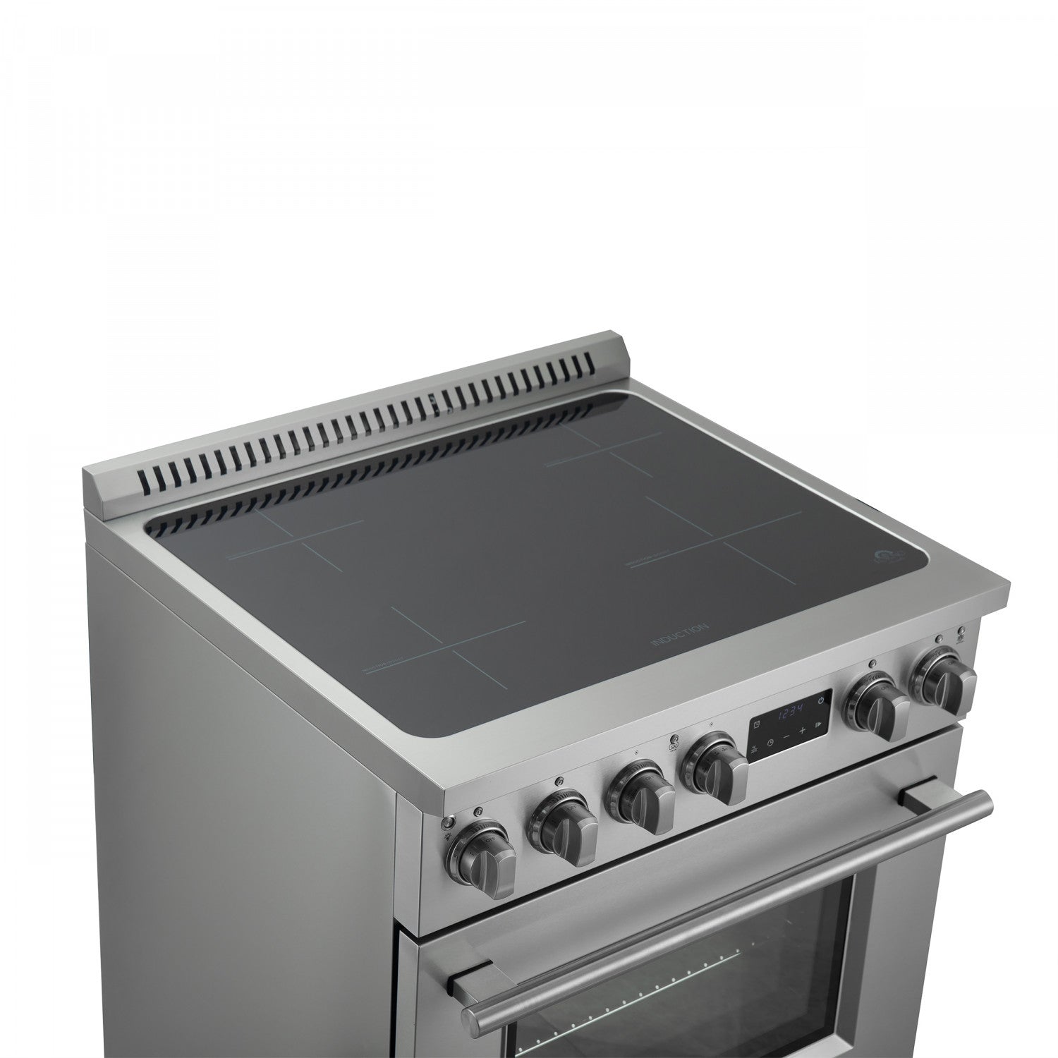 Forno Torino Stainless Steel 30" True Convection Induction Range with Air Fry and Air Sous Vide (4.32 Cu. Ft.) - FFSIN0936-30