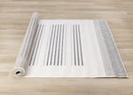 Claremont Sleek Modern Lines Area Rug - 5' X 8' - White/Grey