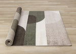 Maui Contemporary Geometric Area Rug - 8' X 11' - Cream/Green