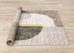 Maui Modern Geometric Area Rug - 8' X 11' - Grey/Green/Yellow