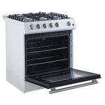 Forno Leonardo 30" White Freestanding Gas Range (5.0 Cu. Ft.) - FFSGS1116-30WHT
