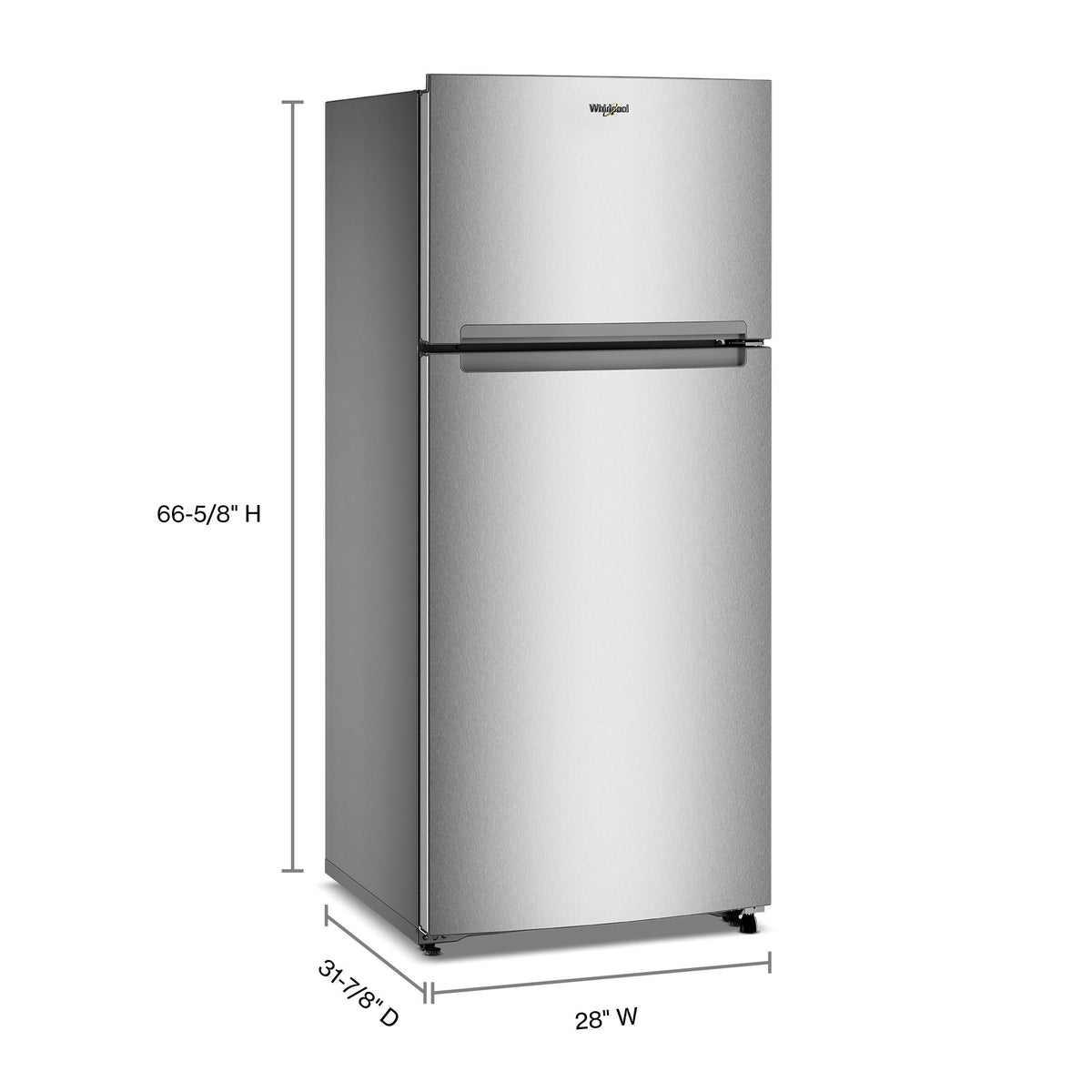 Whirlpool 28.5" 16.0 Cu. Ft. Fingerprint-Resistant Stainless Steel Top Freezer Refrigerator – WRTX3316TZ