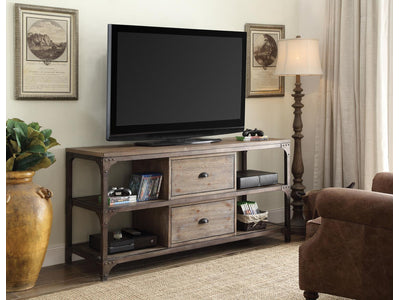Flater TV Stand - Weathered Oak