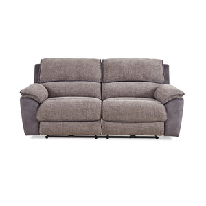 Vandeley Sofa inclinable électrique à double inclinaison – gris et brun