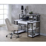 Orville Office Desk - White/Black
