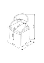 Sena Dining Chair - Light Brown/Black - Set of Two