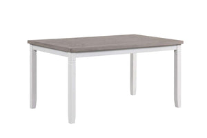 Breeze Table de salle à manger – blanc, gris