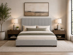 Ollie 3-Piece Queen Upholstered Bed - Grey