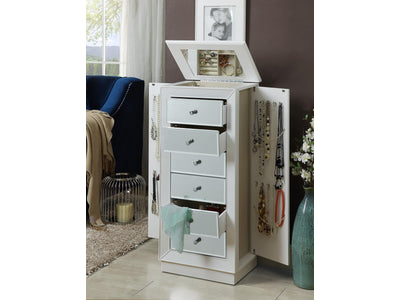 Theree - III Jewelry Armoire - White