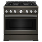 KitchenAid Black Ore Slide-In Gas Range (5 cu. ft.) - KFGS936SBE