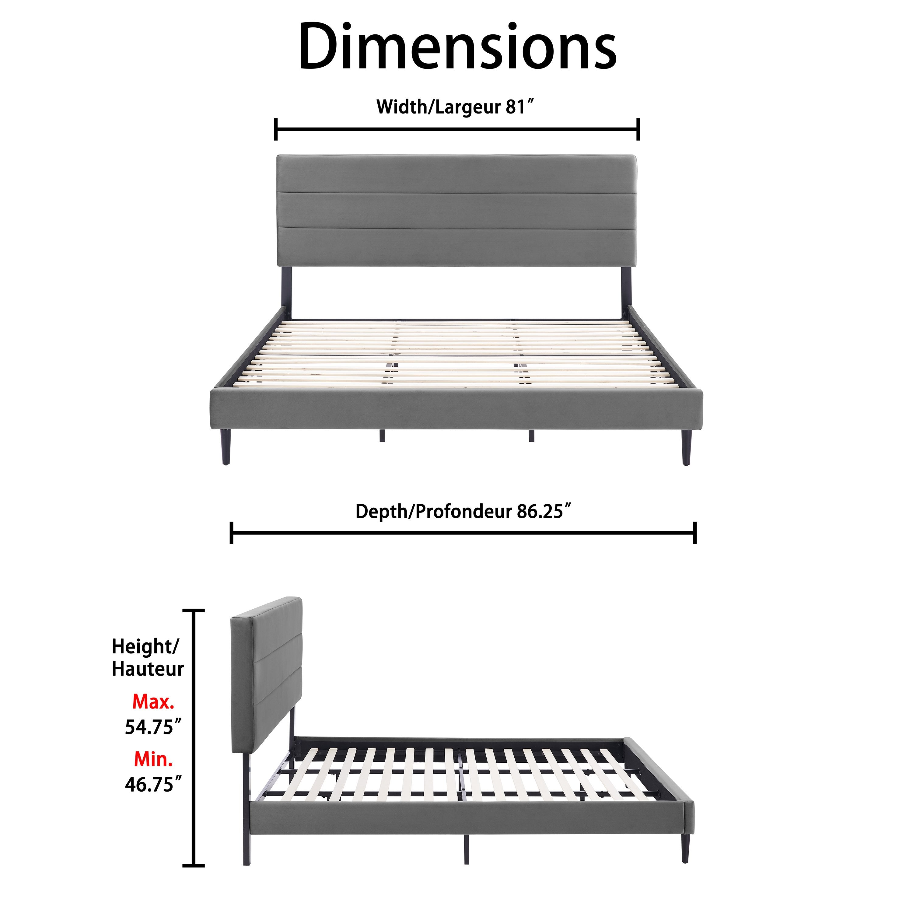 Nori 3-Piece King Bed - Grey