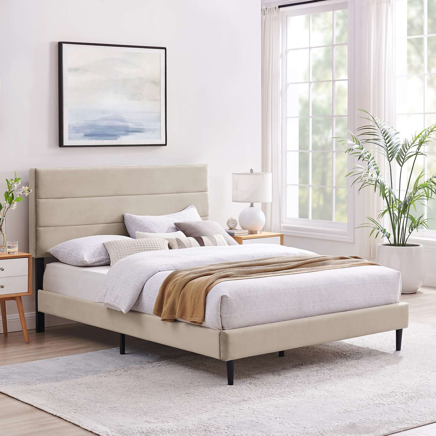 Nori 3-Piece Full Bed - Beige