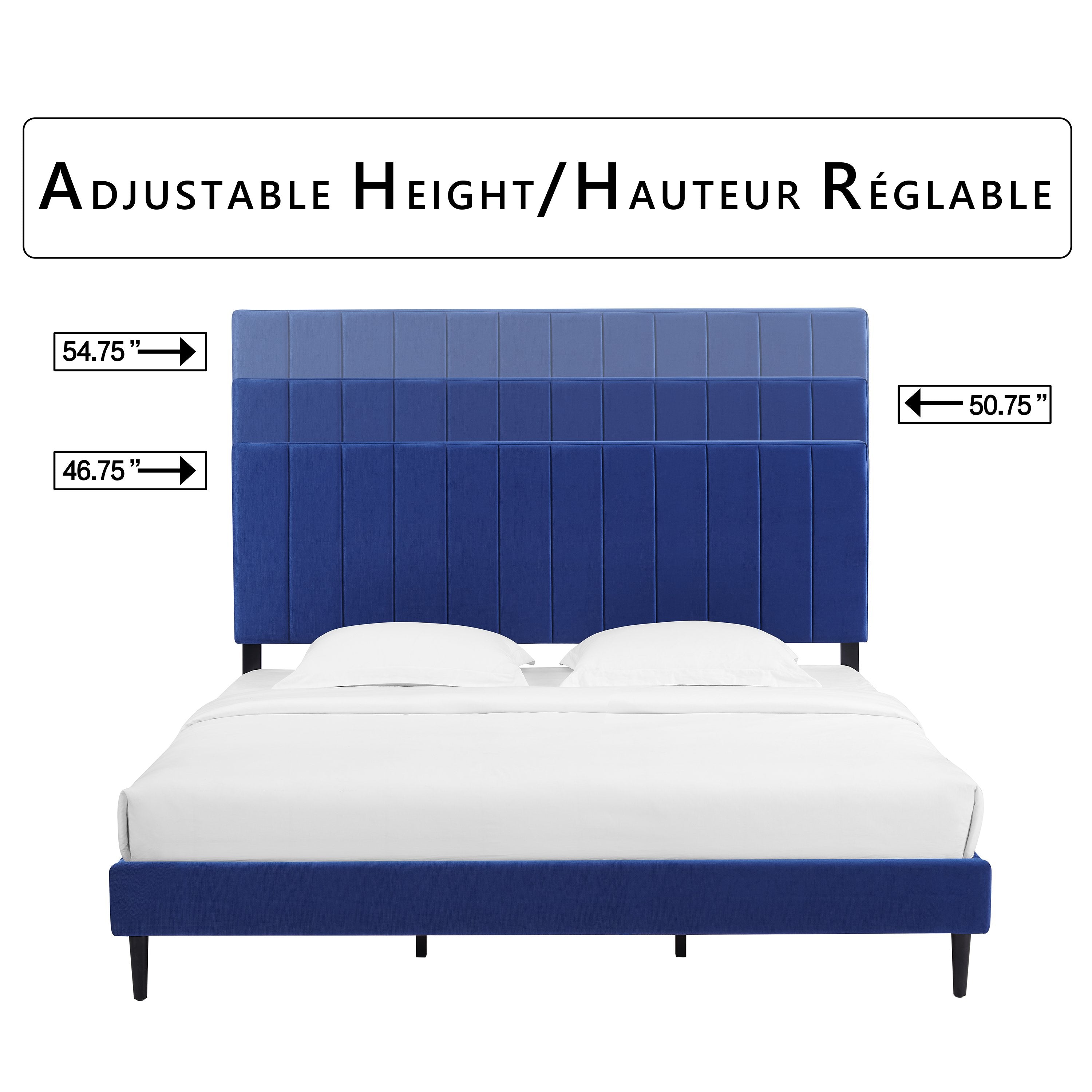 Kalina 3-Piece King Bed - Blue