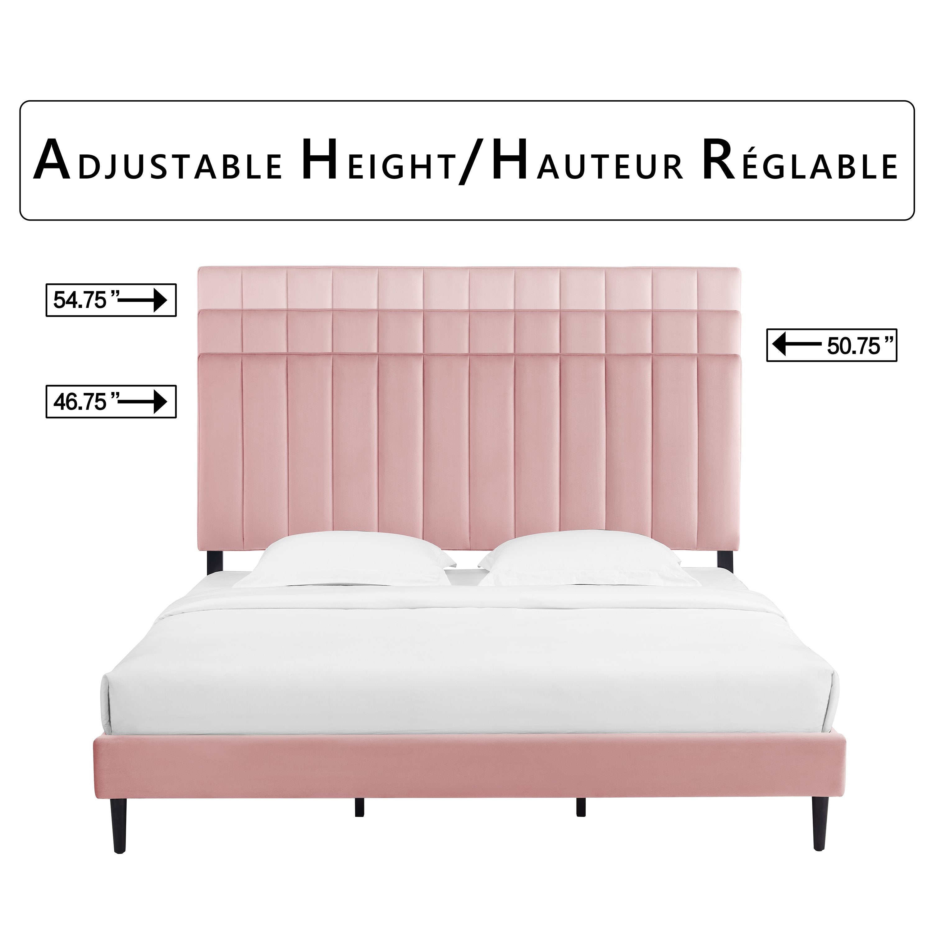 Kalina 3-Piece King Bed - Pink