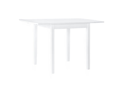 Florian Table carrée de salle à manger avec abattants - blanc