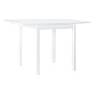 Florian Table carrée de salle à manger avec abattants - blanc